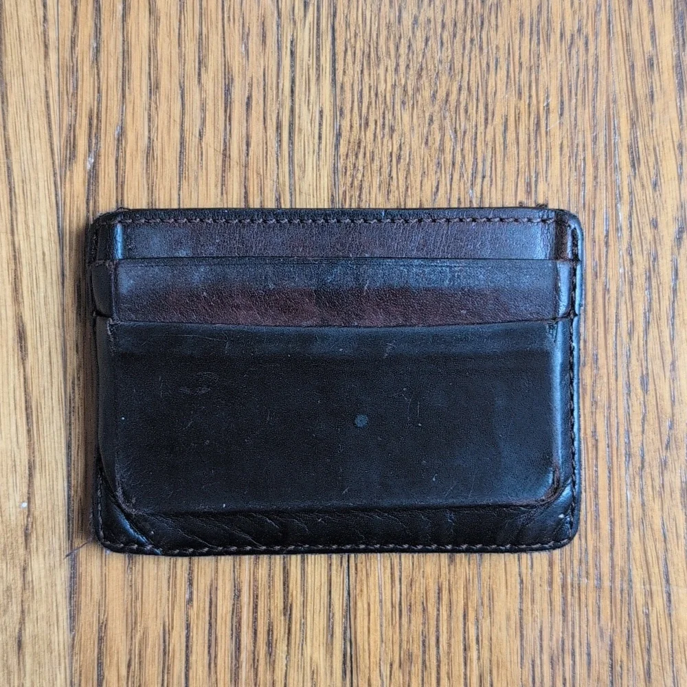 Vintage Coach Wallet Men's Card Case Dark Brown Leather Wallet
